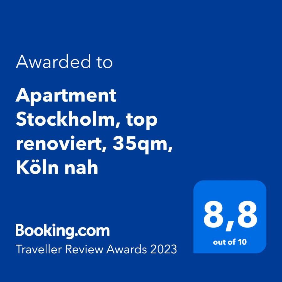 Apartment Stockholm, top renoviert, 35qm, Köln nah Bergisch Gladbach Dış mekan fotoğraf